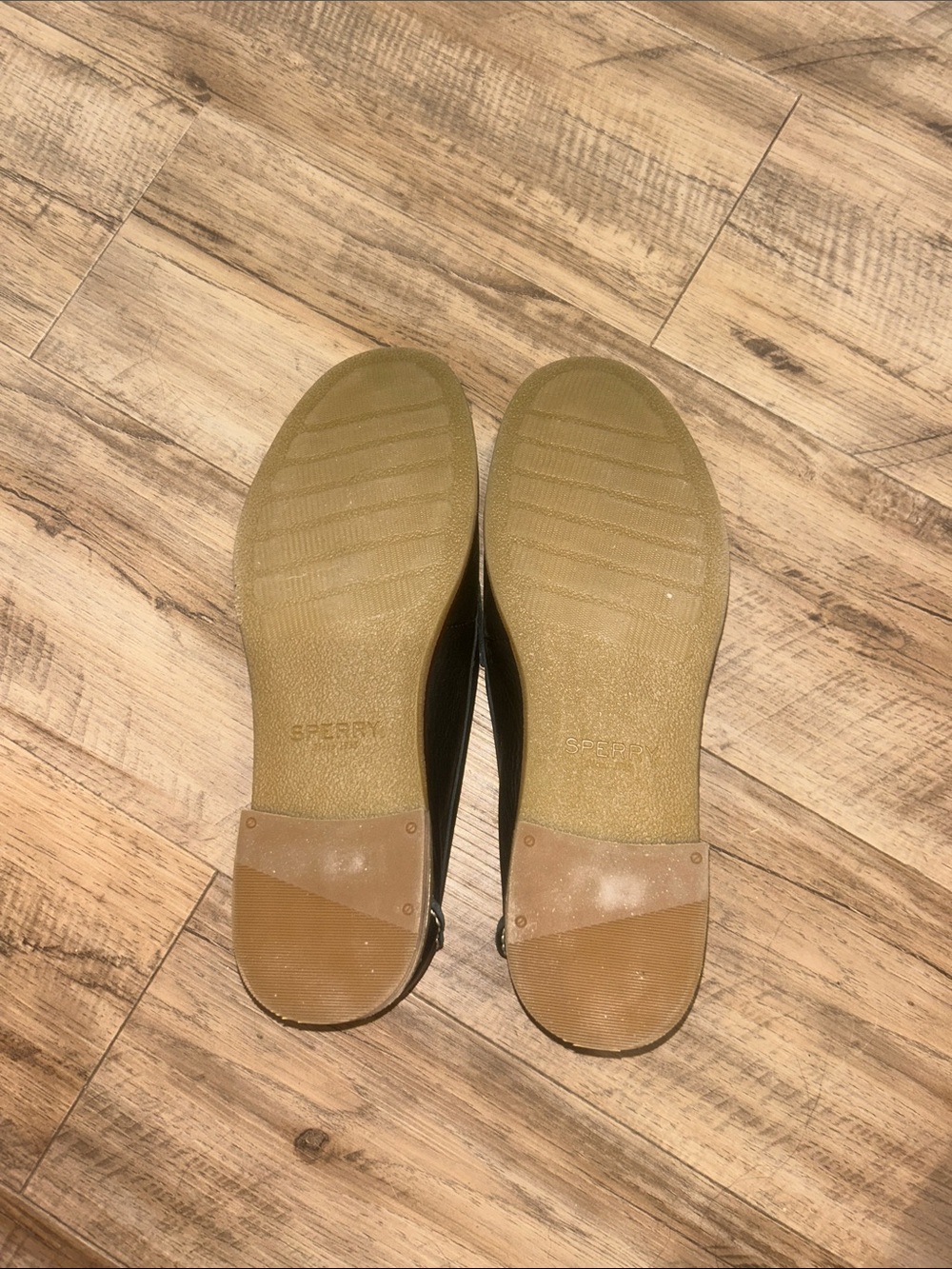 Sperry Black Leather Women's Penny Loafers - Picture 3 of 4